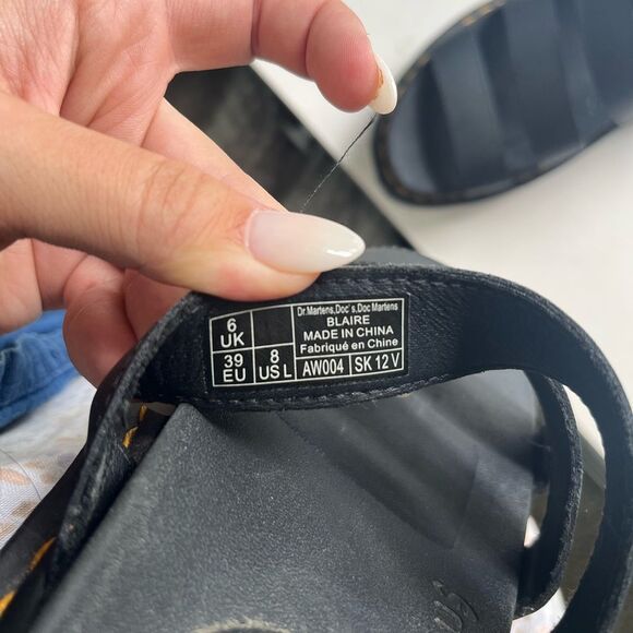 Doc martins Blaire Black Strappy Sandals with Bouncing Soles - Picture 9 of 9